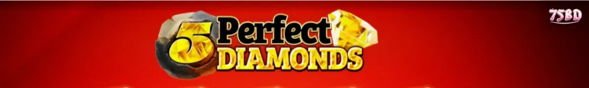 5 Perfect Diamonds স্লট গেমের উজ্জ্বল এবং রঙিন ইন্টারফেস